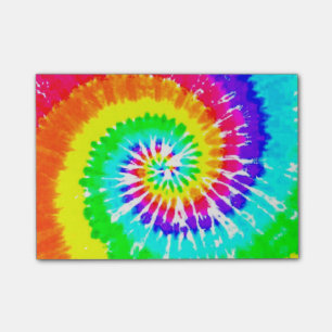 Tie Dye Rainbow Swirl Neon Rainbow Colours Pattern Post-it Notes