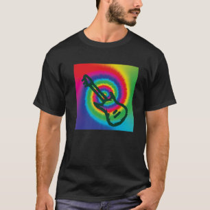Tie Dye Rasta Vintage Retro Guitarists Gift T-Shirt