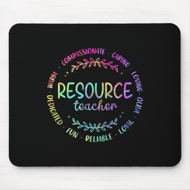 Tie Dye Resource Teacher Appreciation For Women Me Mouse Mat (Front)