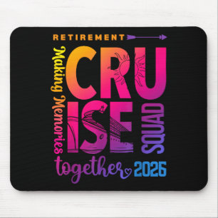 Tie Dye Retirement Cruise 2026 Crew Retired 2026 C Mouse Mat