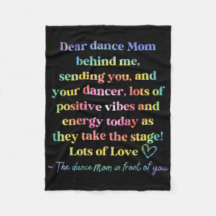 Tie Dye Retro Dear Dance Mum Behind Me Sending You Fleece Blanket