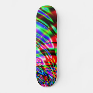 Tie Dye Retro Wave Fractal Skateboard