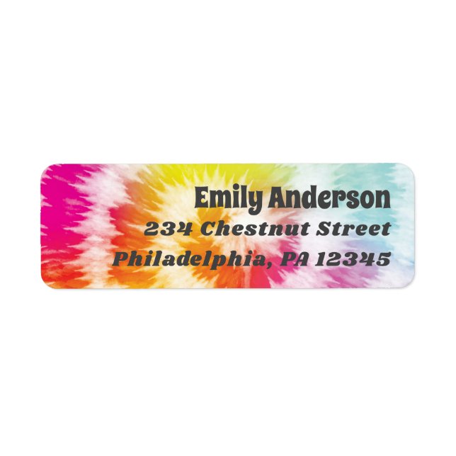 Tie-Dye Return Address Labels (Front)