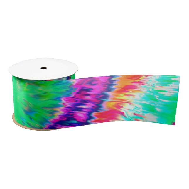 Tie Dye Ribbon Satin Ribbon (Spool)