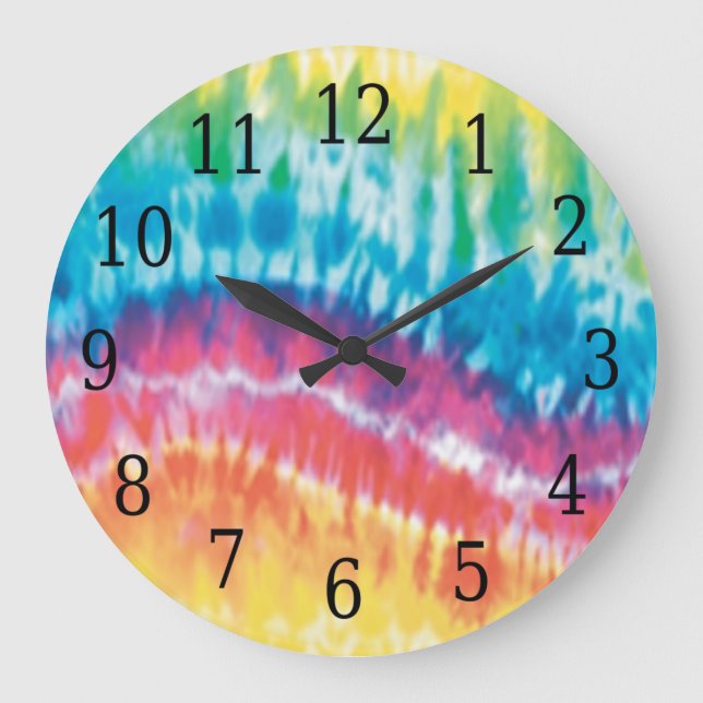 Tie Dye Round Clock (Front)