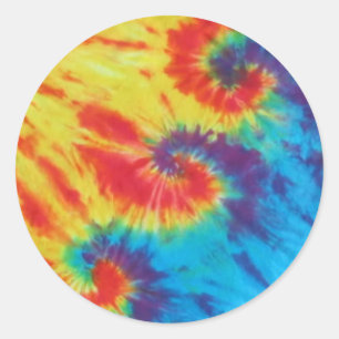 Tie dye round sticker