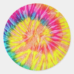 Tie Dye Round Stickers