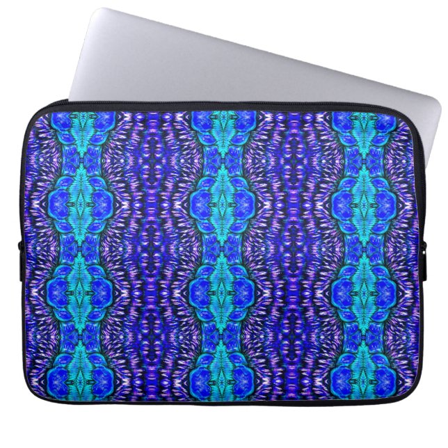 tie dye rug pattern psychedelic laptop sleeve (Front)