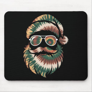 Tie Dye Santa Claus Face Xmas Boys Girls Kids Adul Mouse Mat