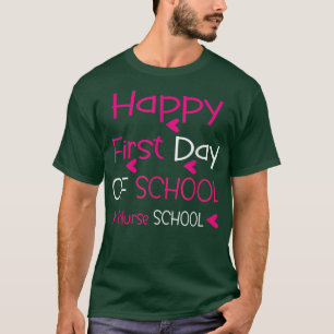 Tie Dye School Nurse Happy First Day Back To Schoo T-Shirt
