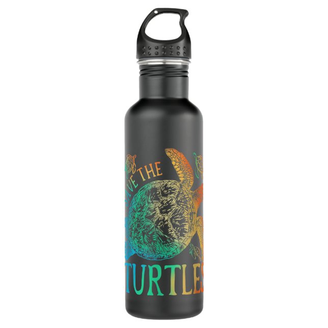 Tie Dye Sea Turtle, save the turtles, women & men  710 Ml Water Bottle (Front)