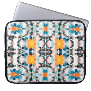 Tie Dye Seamless Pattern. Ethnic Abstract. Psyched Laptop Sleeve