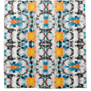 Tie Dye Seamless Pattern. Ethnic Abstract. Psyched Shower Curtain