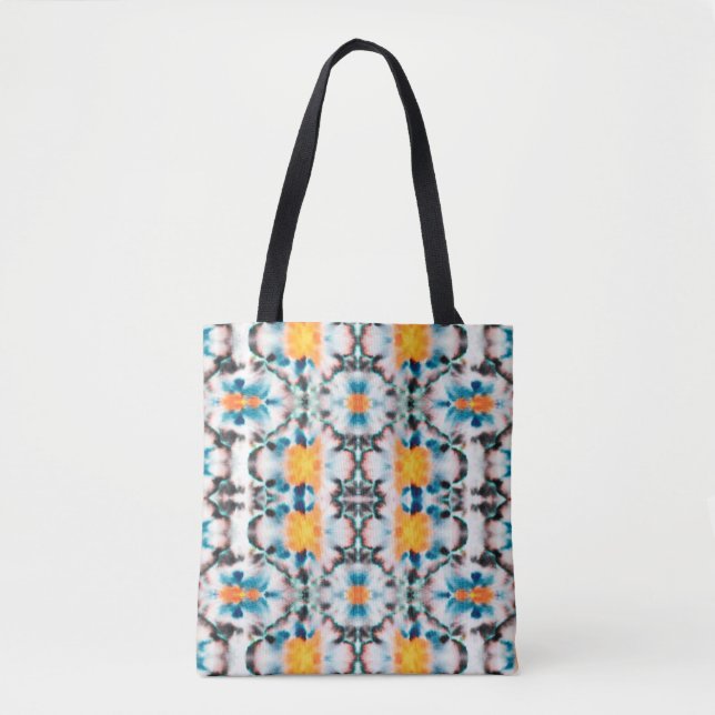 Tie Dye Seamless Pattern. Ethnic Abstract. Psyched Tote Bag (Front)