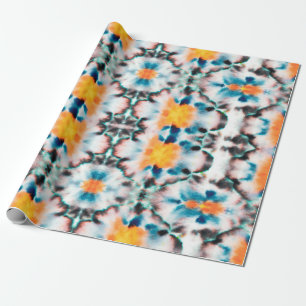 Tie Dye Seamless Pattern. Ethnic Abstract. Psyched Wrapping Paper
