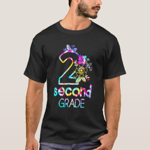 Tie Dye Second 2nd Grade Teacher Student First Day T-Shirt