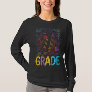 Tie Dye Seventh Grade Typography Teacher First Day T-Shirt