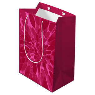 tie dye shades of pink   medium gift bag