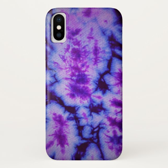 Tie Dye Shades of Purple & Blue Case-Mate iPhone Case (Back)