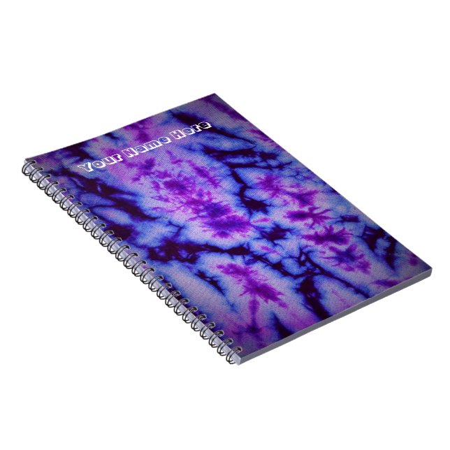Tie Dye Shades of Purple & Blue Notebook (Right Side)