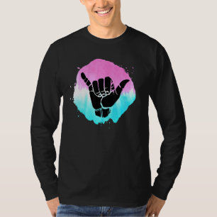 Tie-Dye Shaka Hand Loose Rainbow Colour Surfing Hi T-Shirt