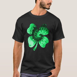 Tie Dye Shamrock Lucky Four-Leaf Clover St. Patric T-Shirt