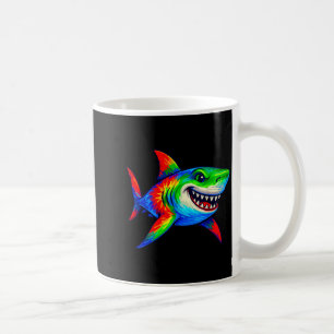 Tie-dye Shark Peace Sign Hipe  Coffee Mug
