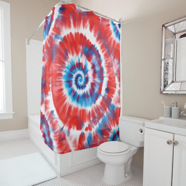 Tie-Dye Shower Curtain (In Situ)