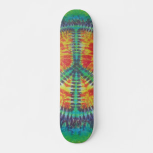 Tie Dye Skateboard - Peace Sign