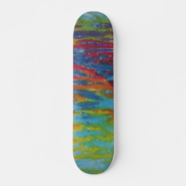 Tie Dye Skateboard - Tiger Stripe (Front)