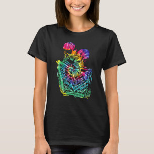 Tie Dye Skeletons Kissing Love LGBTQ Gay Lesbian M T-Shirt