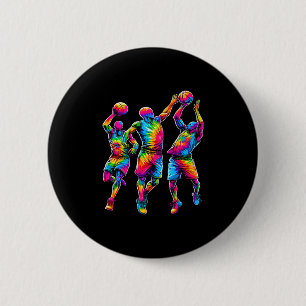 Tie Dye Sketll Players Colorful 6 Cm Round Badge