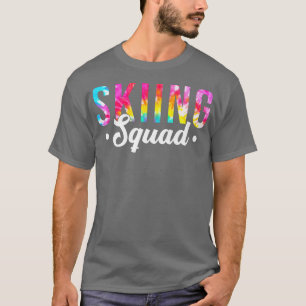 Tie Dye Skiing Squad Men Women Skier Snowboard Sp T-Shirt