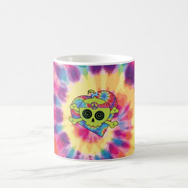 Tie Dye Skull Coffee Mug (Center)