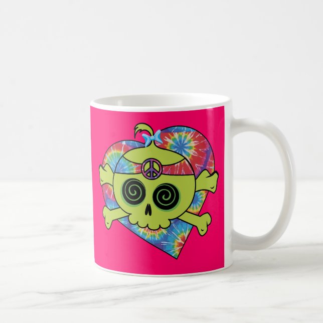 Tie Dye Skull Coffee Mug (Right)