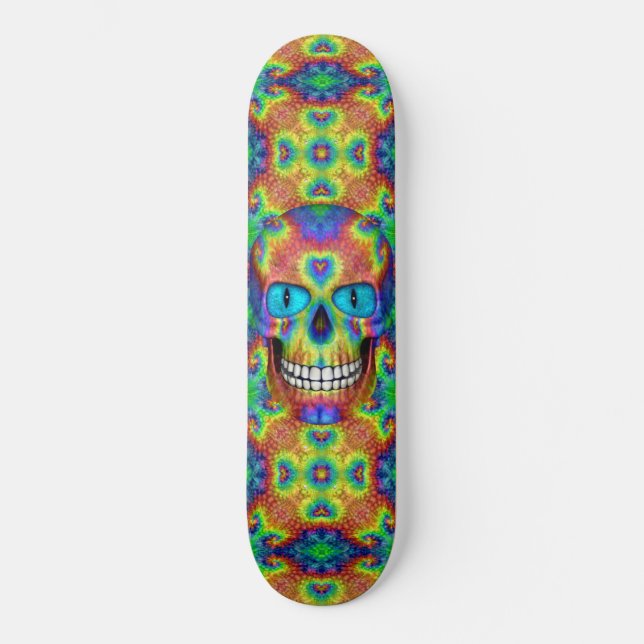 Tie Dye Skull Dead Zombie Skateboards (Front)