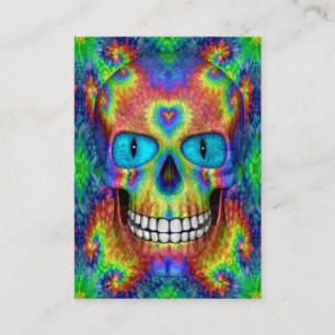 Tie Dye Skull Dead Zombie Undead Business Cards