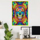 Tie Dye Skull Dead Zombie Undead  Colourful