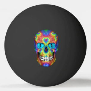 Tie Dye Skull Dead Zombie Undead Ping Pong Ball
