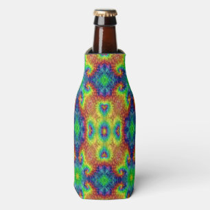 Tie Dye Sky Vintage Fractal Kaleidoscope Bottle Cooler
