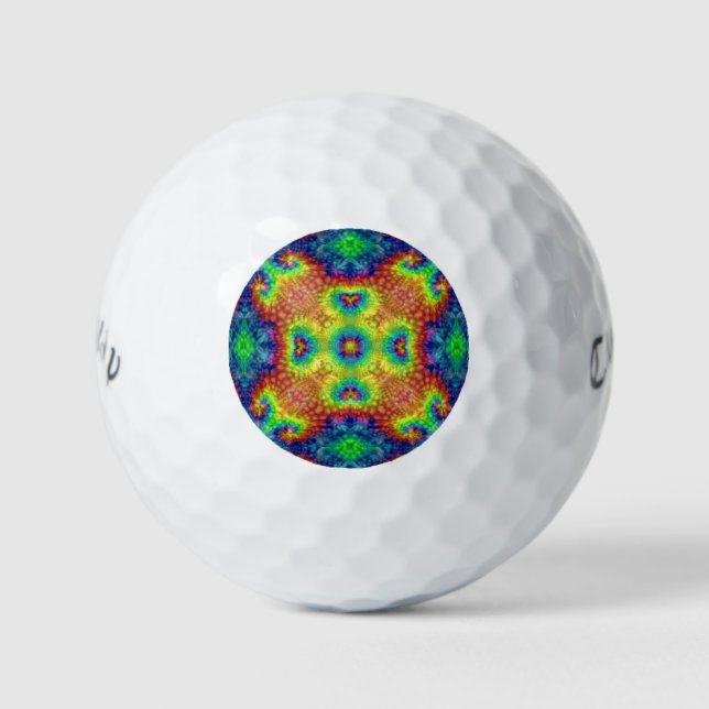 Tie Dye Sky Wilson Ultra 500 Distance Golf Balls (Front)