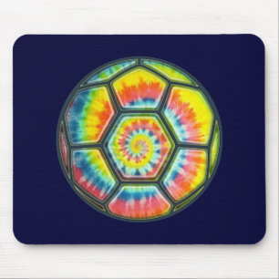 Tie-Dye Soccer Ball Mouse Mat