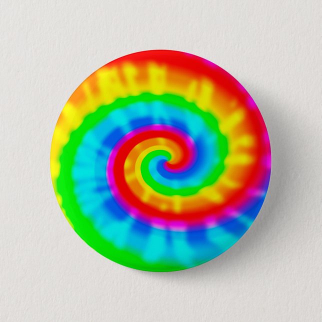 Tie Dye Spiral 6 Cm Round Badge (Front)
