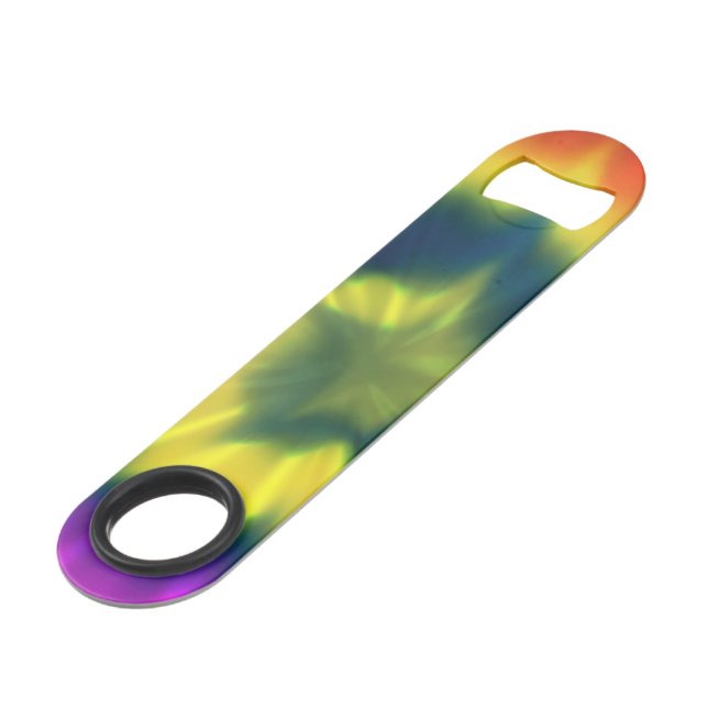 Tie-Dye Spiral - Bottle Opener (Front Angled)