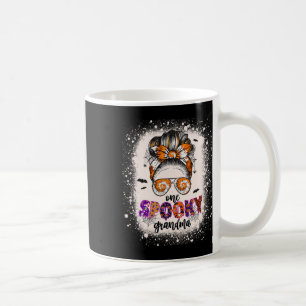 Tie Dye Spooky Grandma Halloween Monster Messy Bun Coffee Mug