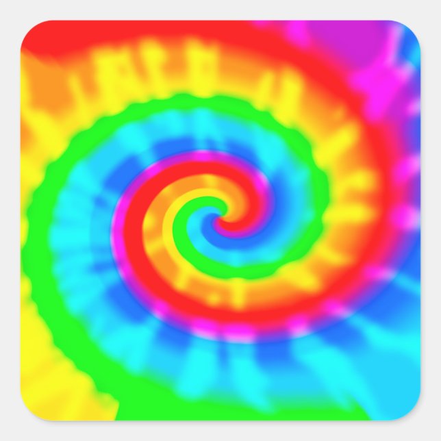 Tie Dye Square Sticker (Front)