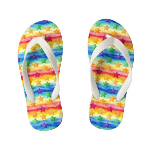 Tie Dye Star Kid's Flip Flops