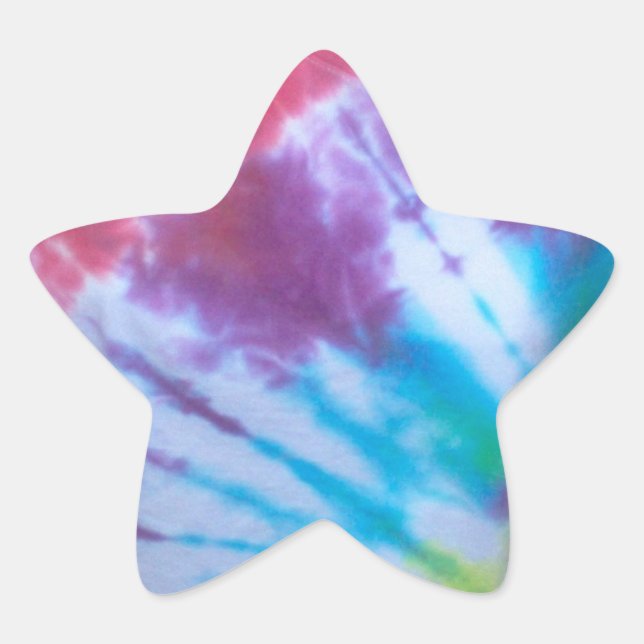 Tie Dye Star Stickers (Front)