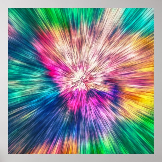 Tie Dye Starburst Poster | Zazzle.co.uk