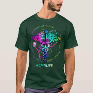 Tie Dye Stethoscope CMA Life Nursing Appreciation T-Shirt